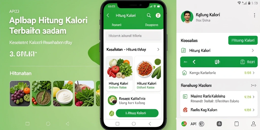 Antarmuka API33 menampilkan fitur Hitung Kalori dengan mudah dijangkau.