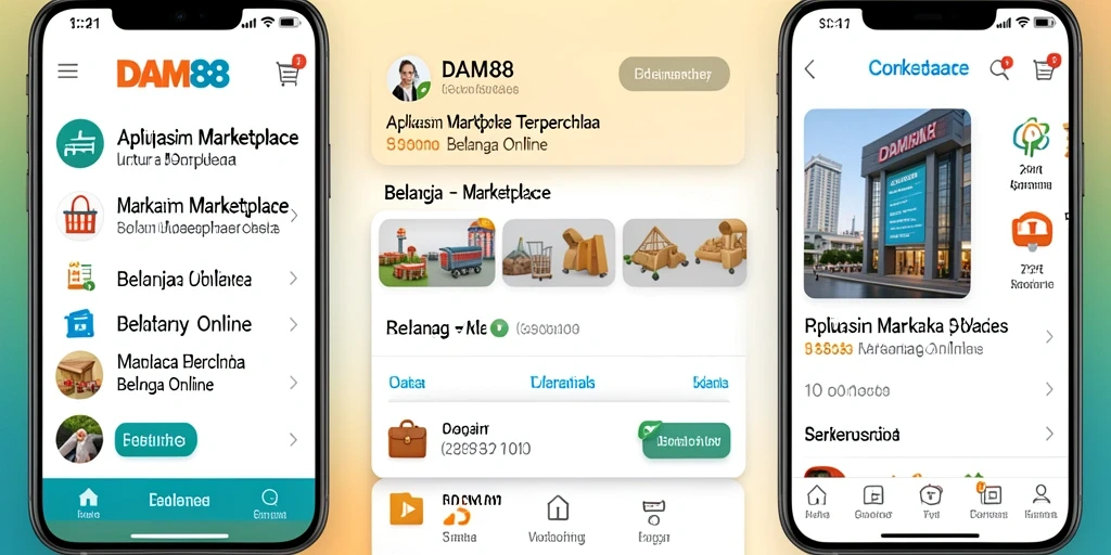 Antarmuka pengguna aplikasi DAM88 yang modern dan mudah digunakan.