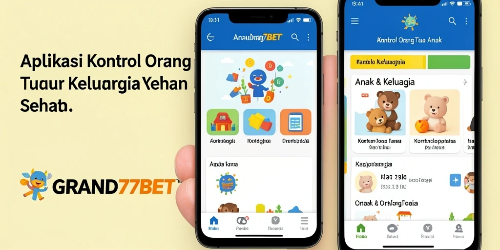 Antarmuka GRAND77BET menunjukkan fitur kontrol orang tua yang intuitif.