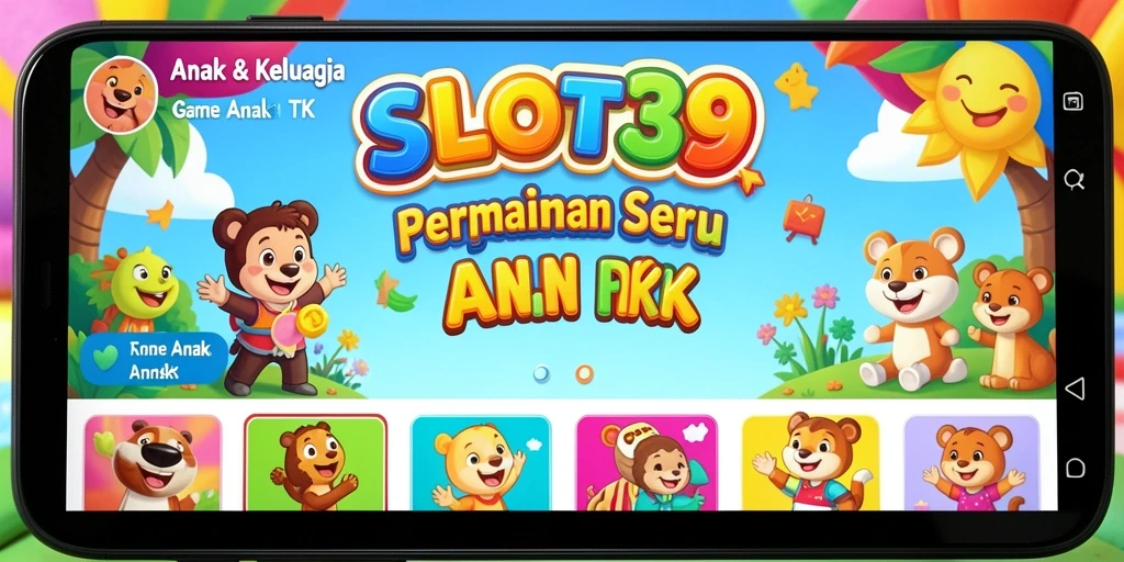 Tampilan antarmuka SLOT39 yang ceria dan ramah anak.