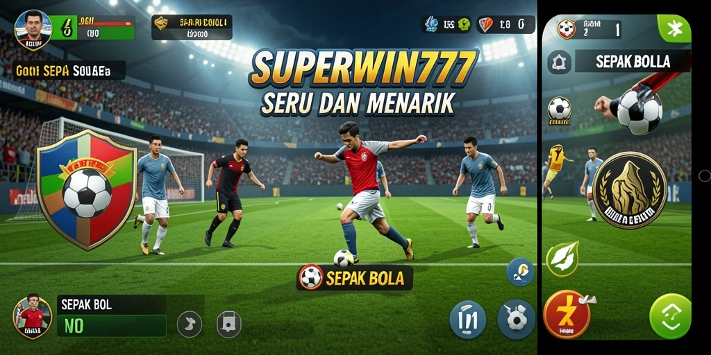 Tampilan antarmuka permainan SUPERWIN777 yang ramai dan interaktif.