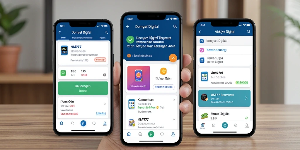 Tampilan antarmuka aplikasi VM777 yang intuitif dan modern.